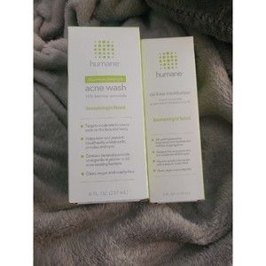 Humane Max Strength Acne Wash 10% Benzoyl Peroxide & Oil Free Moisturizer Set
